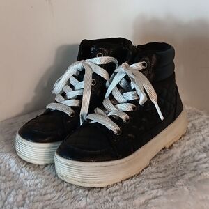 Sketchers Girl's Quilted High Top Sneakers